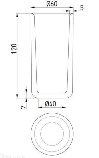 Стакан Salini Gocce 1901201RF чёрный матовый
